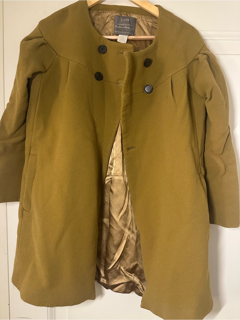 JCREW Double-cloth bonbon coat in dark cypress green - Picture 5 of 5
